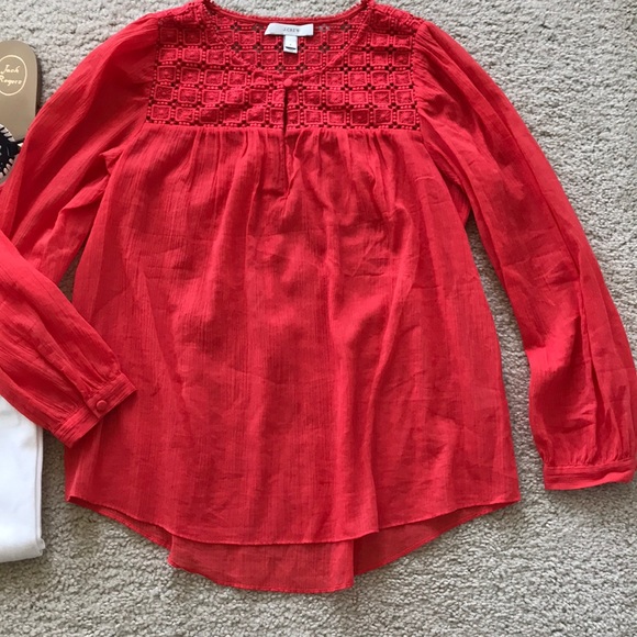 J. Crew Embroidered Gauze Top - Picture 2 of 7